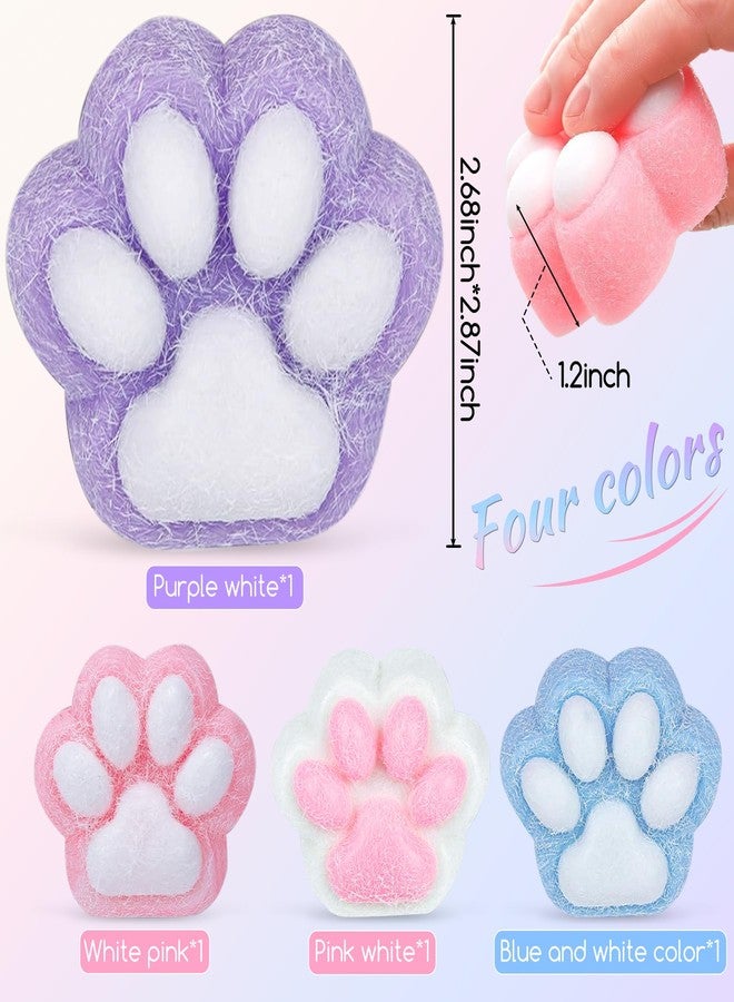 XPQKDC Stress Relief Toy Taba Cat Paw, 4Pcs Squeeze Toy Paw, Cute Sensory Toys, Handmade Soft Silicone Sticky Toys, Bouncy Stress and Relaxation Toy, Stretchable Springy Cat Paw, Gifts for 3-10 Year Old Girl - Image 2